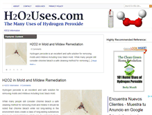 Tablet Screenshot of h2o2uses.com